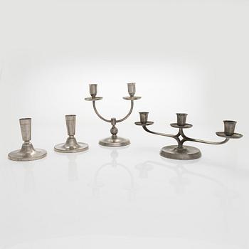 Paavo Tynell, Two candelabras, and a pair of candlesticks for Taito 1930s.