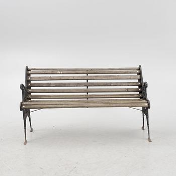 A cast iron-frame garden sofa, 20th century.