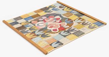 Barbro Sprinchorn, a textile, 'Buketten', tapestry weave, c 49.5 x 50.5 cm, signed BS.