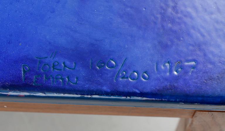 SOFFBORD, Algot Törneman, 1960-tal. Skivan signerad och numrerad.