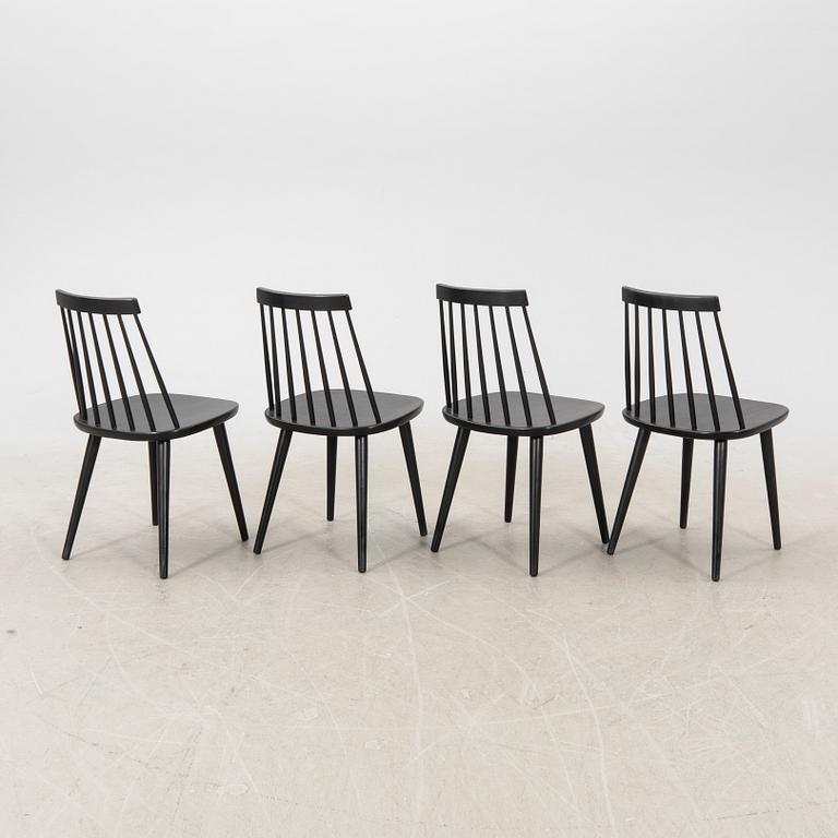 Yngve Ekström, set of 4 "Pinocchio" chairs, late 20th century.