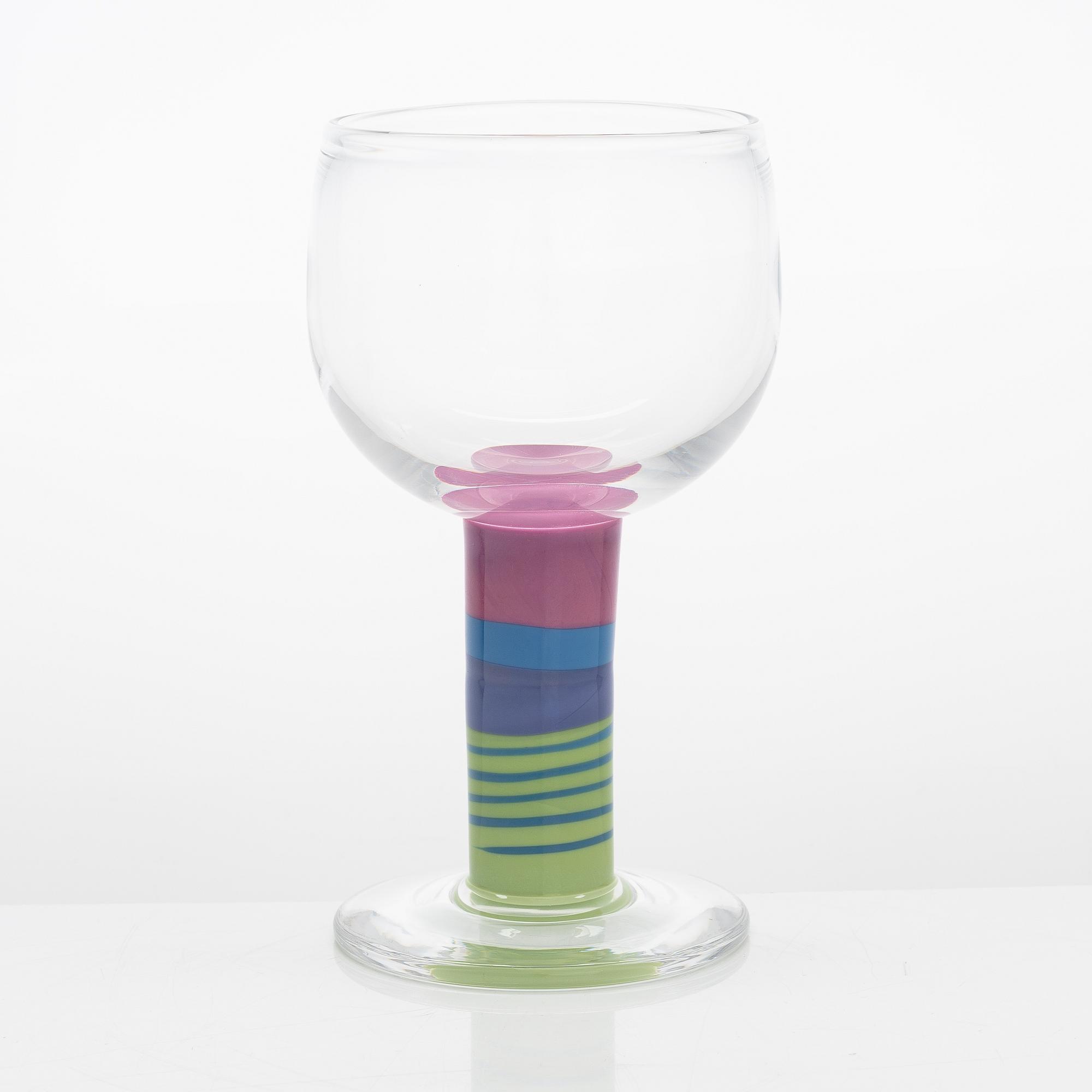 Gunnar Cyrén, a 'Popglas' goblet, signed Orrefors Expo b598 -67 Gunnar Cyrén.