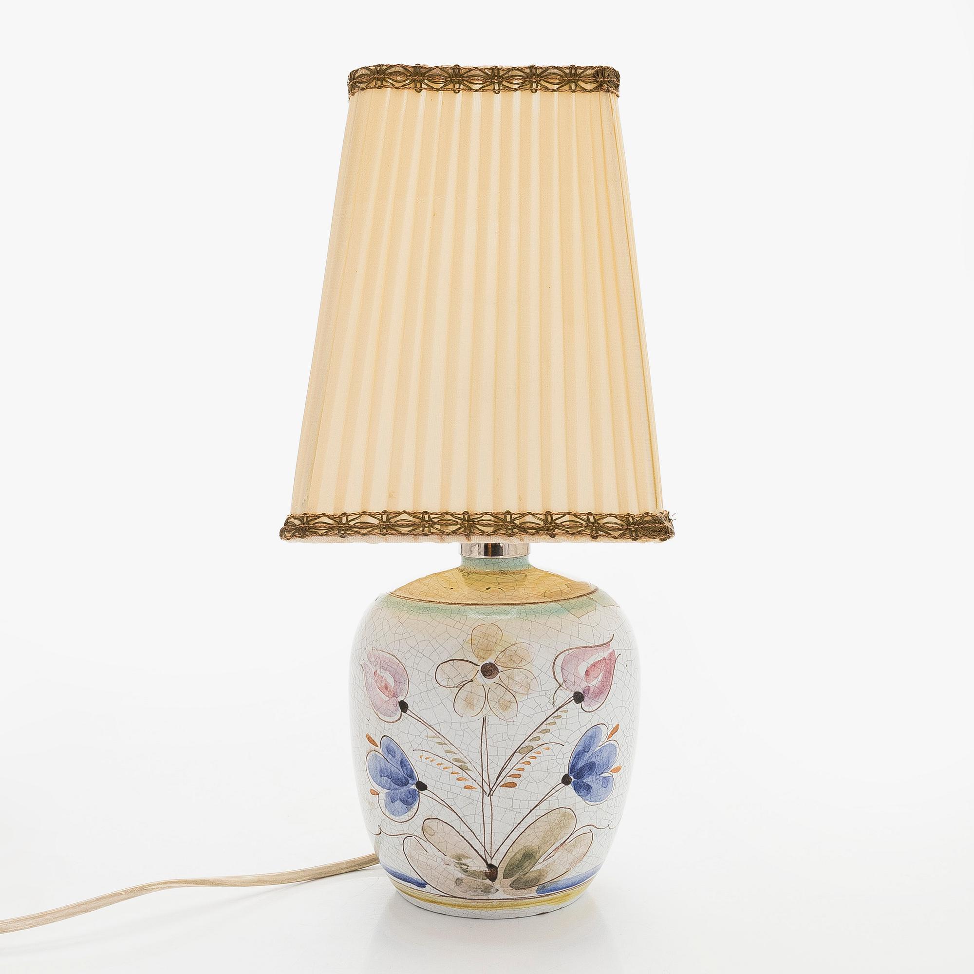 Toini Muona, a stoneware table lamp, signed TM Arabia.