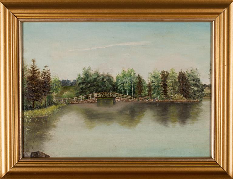 MATHILDA LAGERSPETZ, tillskriven, olja på duk, osignerad.