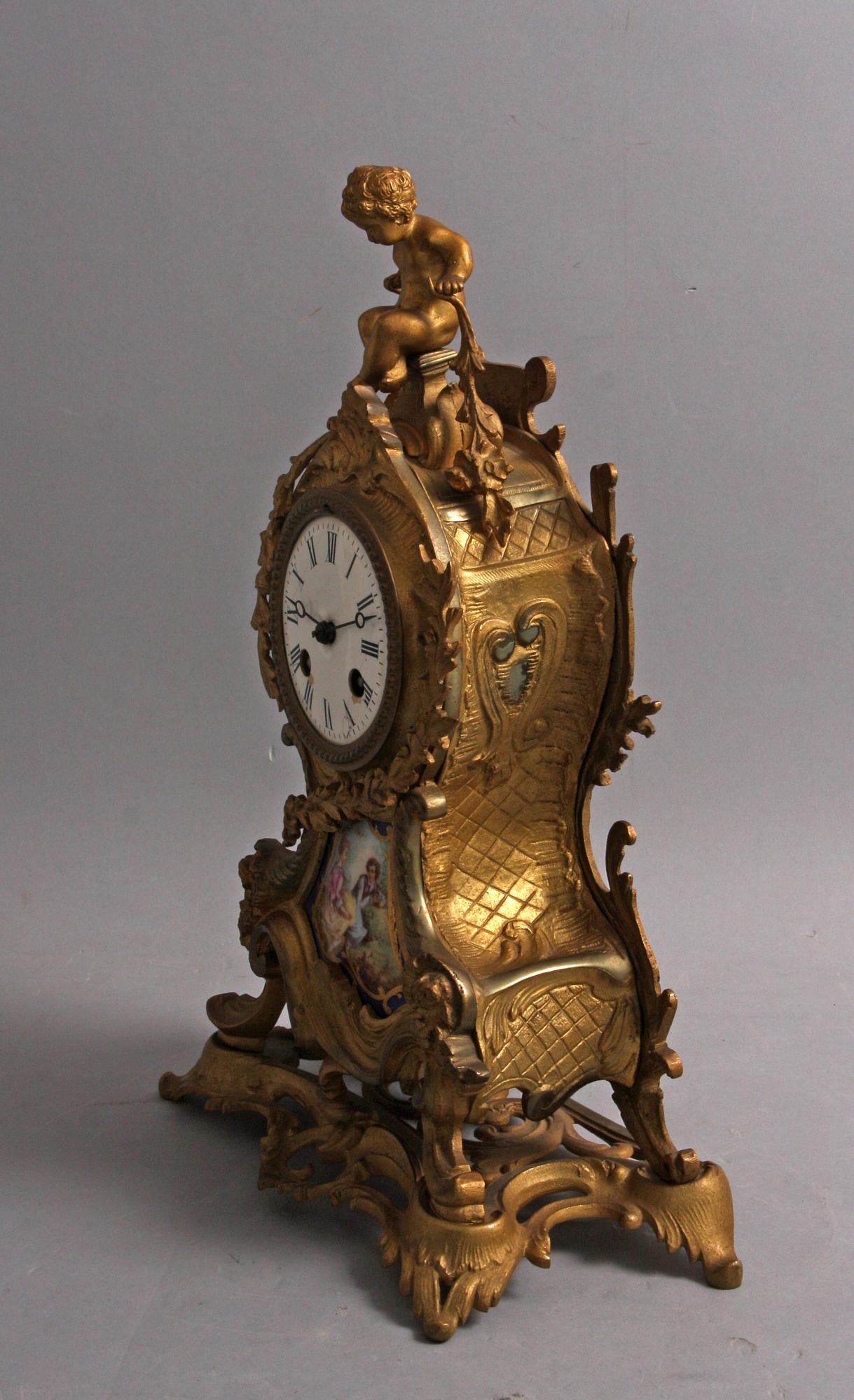 BORDPENDYL, Louis XV-stil, 1800-talets andra hälft.