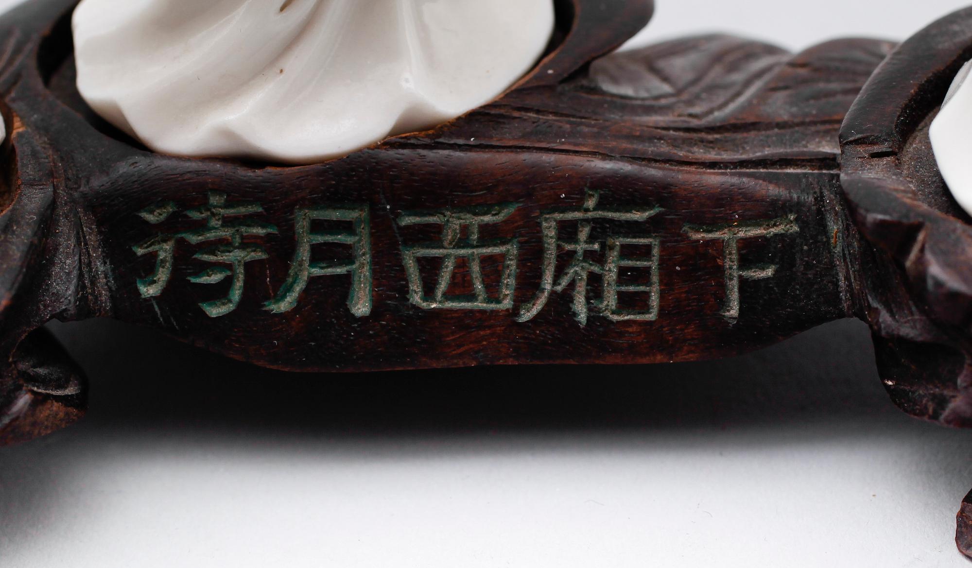 FIGURER, 3 st, porslin, Kina, blanc de chine.