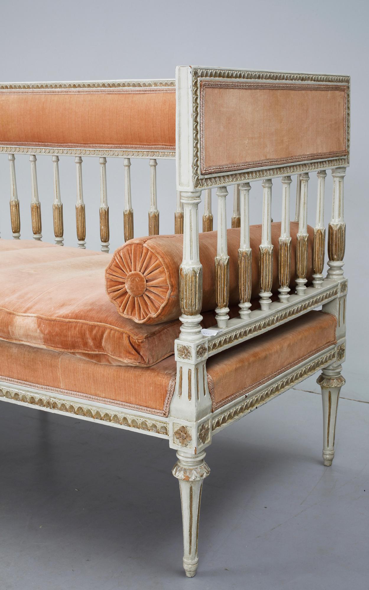 SOFFA, sengustaviansk, tillskriven Johan Lindgren, 1700-talets andra hälft.