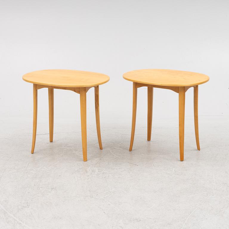 Carl Malmsten, side table, a pair, "Ovalen", Carl Löfving & Söner, Tibro.