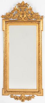 Spegel, gustaviansk stil, omkring 1900.