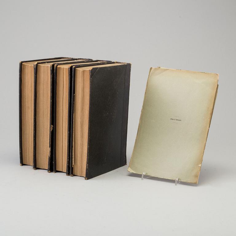 BOOKS, four volumes, 'Svenska Adelns Ättar-taflor', Gabriel Anrep, Norstedt, Stockholm, 1858-64.