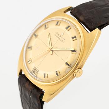 Zenith, wristwatch, 18K gold, 33 mm.