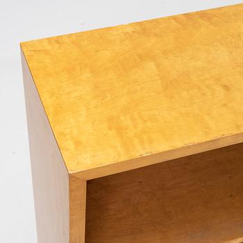 A birch veneered book case. 1940s/50s.