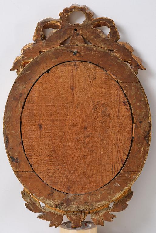 Spegellampett, för två ljus, Stockholmsarbete, sent 1700-tal, Gustaviansk.