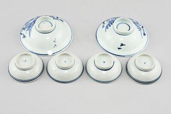 PARTI PORSLIN, 6 delar, Kina, 1900-tal.