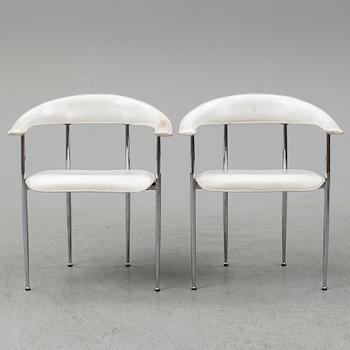 VEGNI & GUALTIEROTTI, eight 'P40' chairs from Fasem, Italy.
