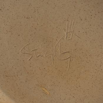 STIG LINDBERG, bordslampa, stengods, Gustavsberg studio, unik.