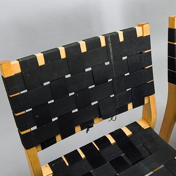 Alvar Aalto, tuolia, 6 kpl, malli 611, 1900-luvun loppu.