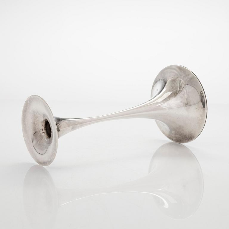 Tapio Wirkkala, a 'Trumpetti' silver candlestick, Kultakeskus, Hämeenlinna.