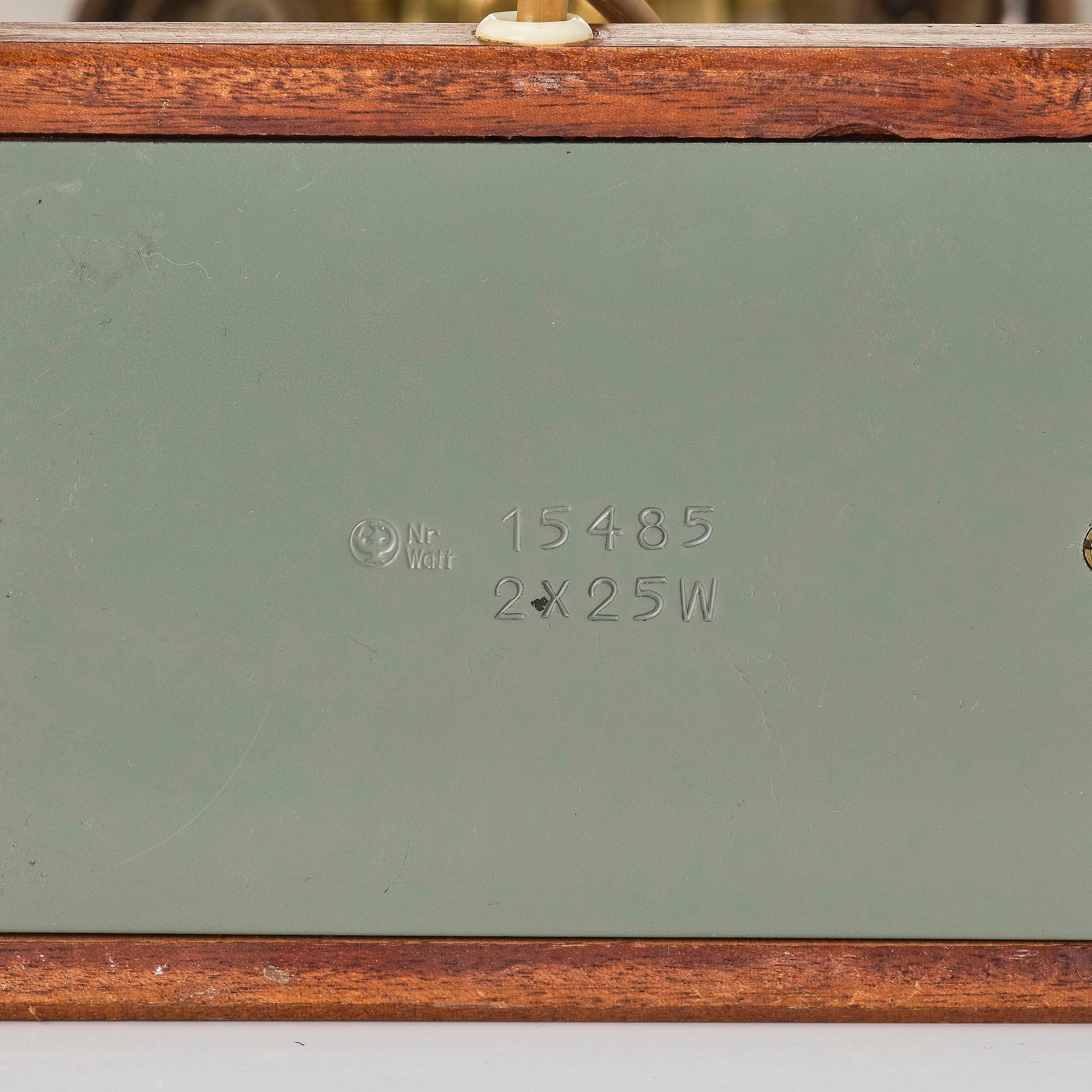 Harald Notini, bordslampor, ett par, modell 15485, Arvid Böhlmarks Lampfabrik, Stockholm, 1940-50-tal.