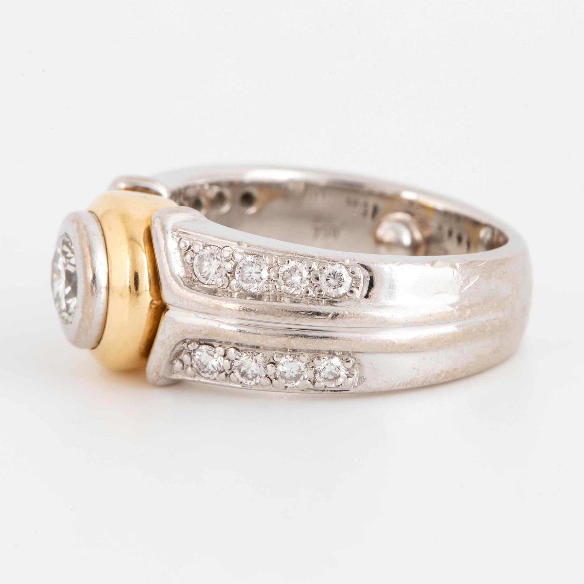 Brilliant-cut diamond ring.