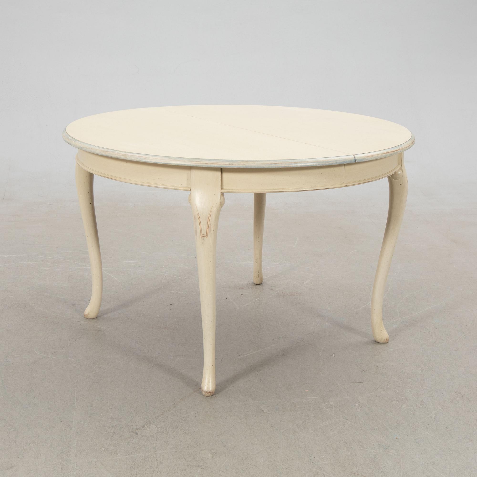 Dining group, 7 pieces, Rococo style, K. A. Roos, second half of the 20th century.