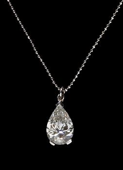 969. A drop shaped diamond, 3.30 cts.
