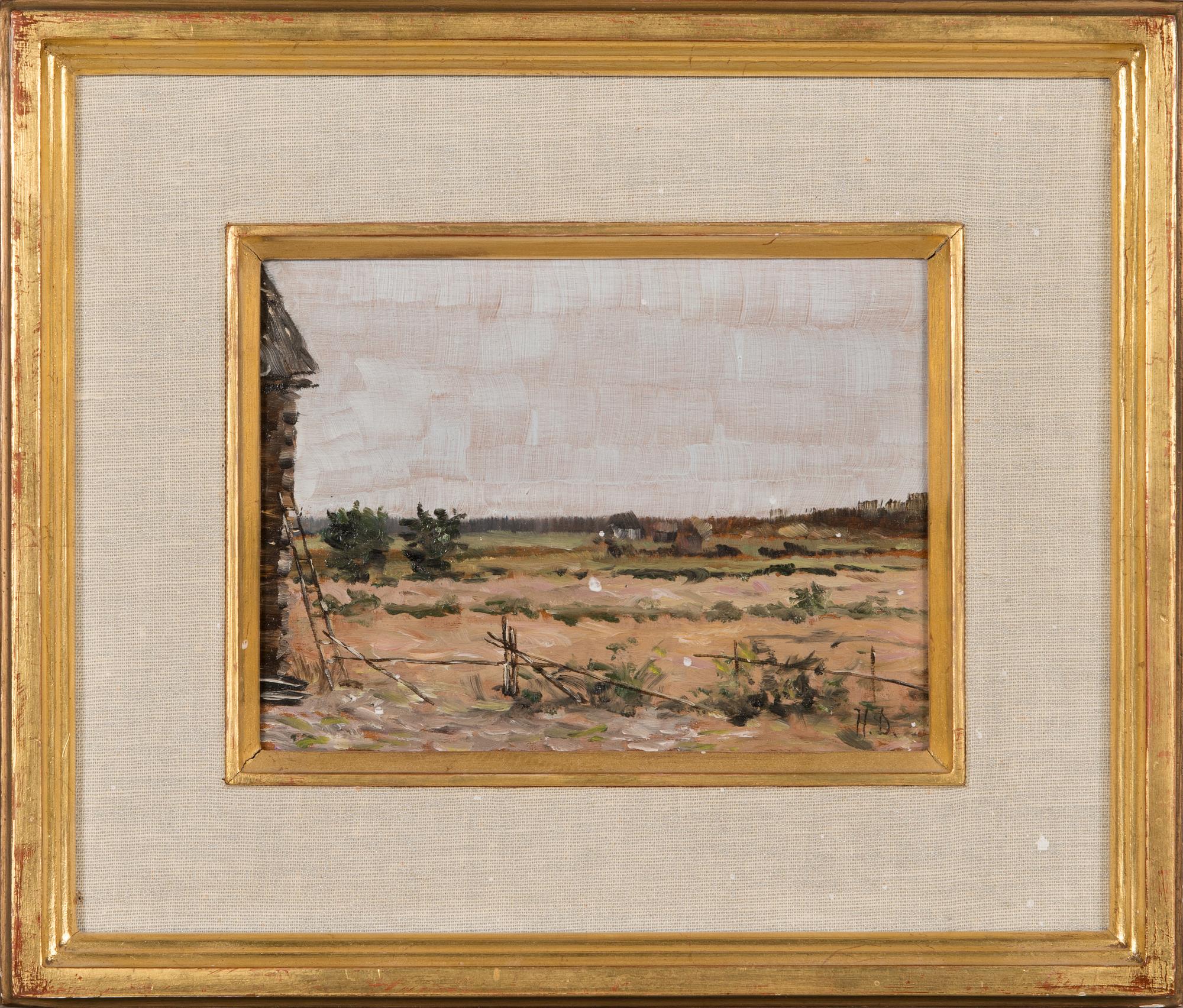 Helge Dahlman, olja på pannå, signerad.