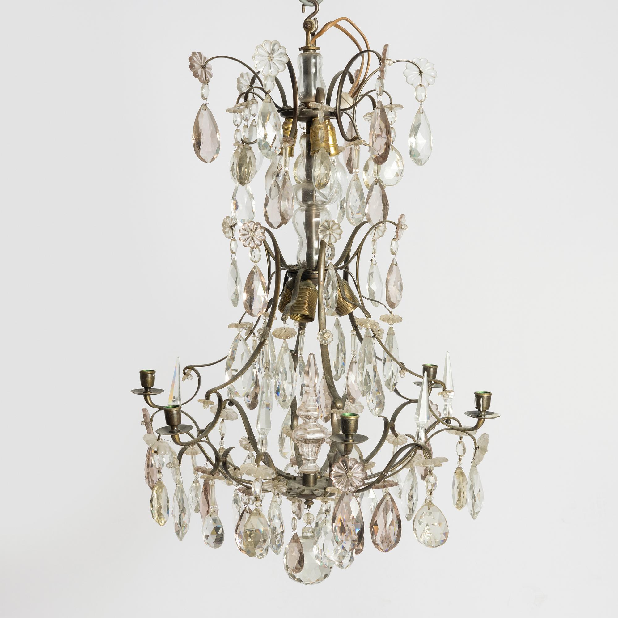 Chandelier, Baroque style, early 20th century.