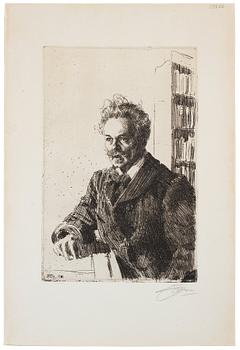 762. Anders Zorn, ”August Strindberg”.