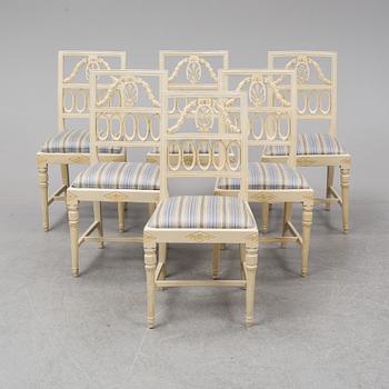 6 swedish chairs from Lindome, circa 1800.