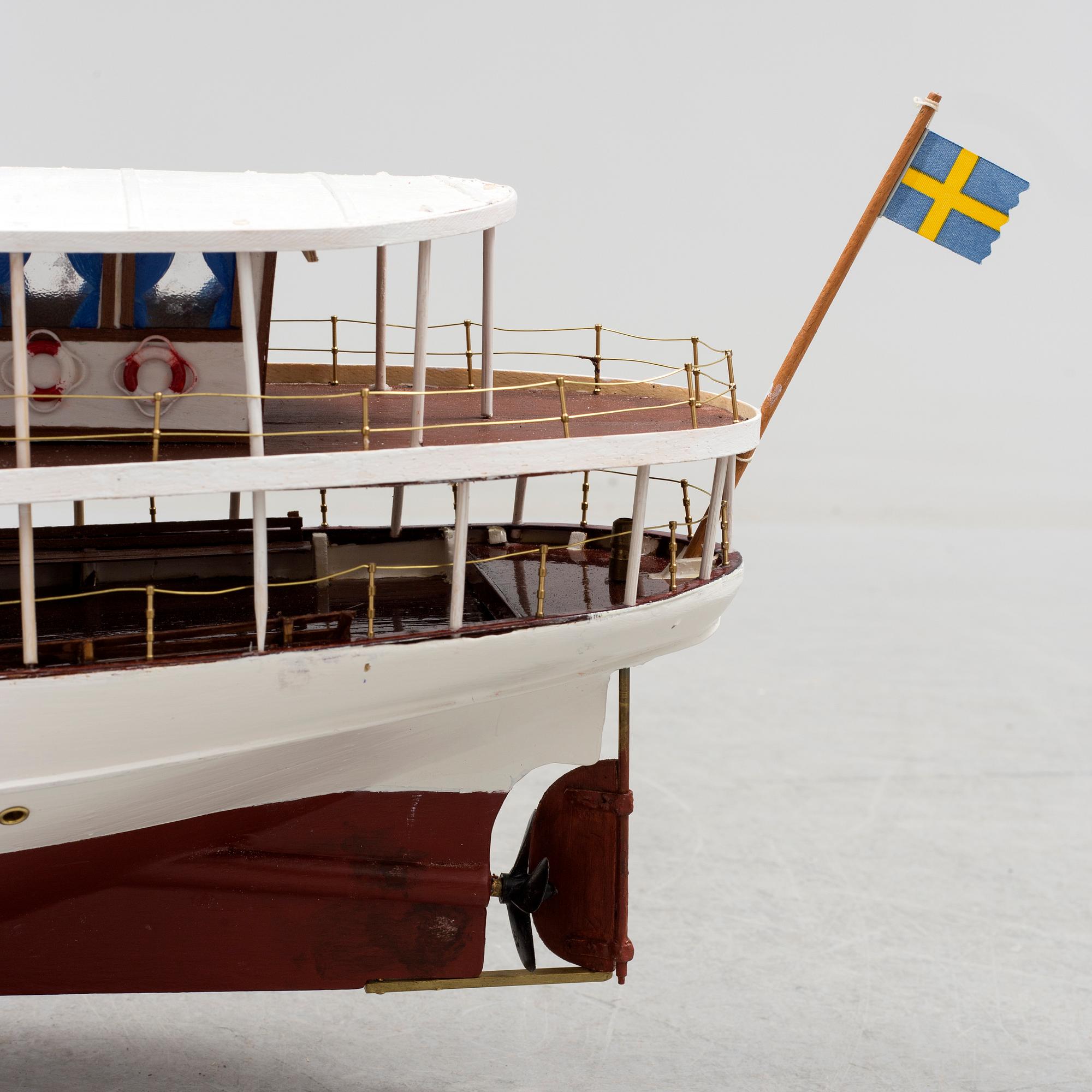 BÅTMODELL, "S/S Mariefred", omkring 2000.