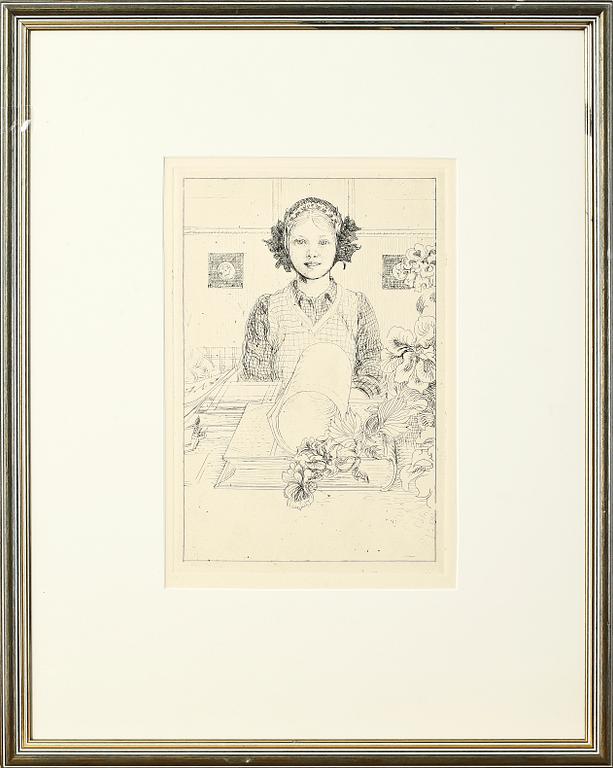 CARL LARSSON, efter, etsning, tryckt 1983, från originalplåt, ej sign.