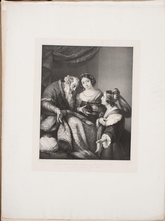 MAPPAR,10 st. Litografiska tryck."Die vorzüglichsten gemälde der königlichen galerie in Dresden" 1840-tal.