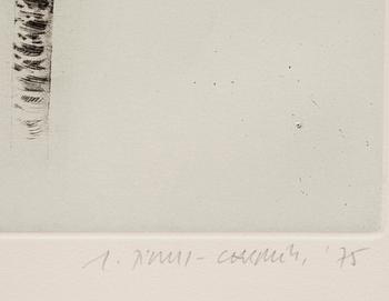 GERARD TITUS-CARMEL, färgetsningar, 5 st, signerade och numrerade HC/AC, daterade -75.