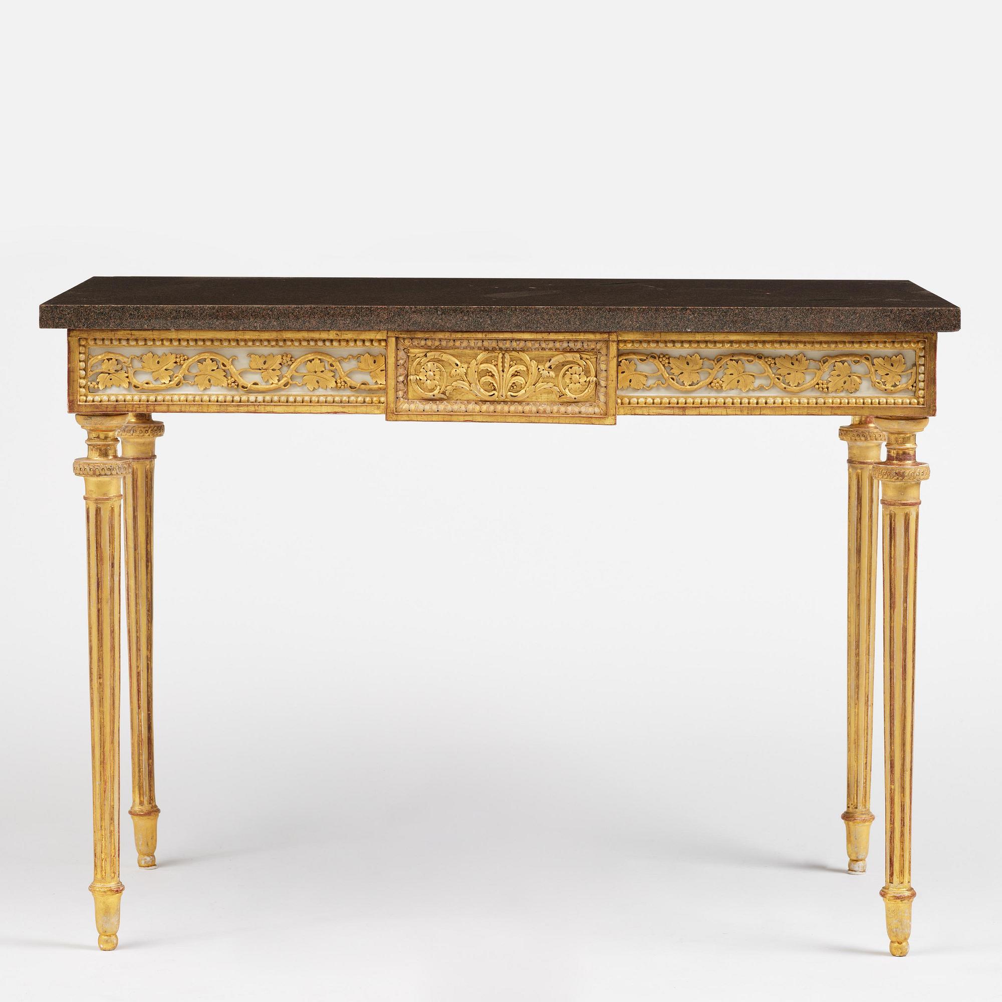 Konsolbord, av Pehr Ljung (1743-1819) bildhuggare i Stockholm, Sengustavianskt.