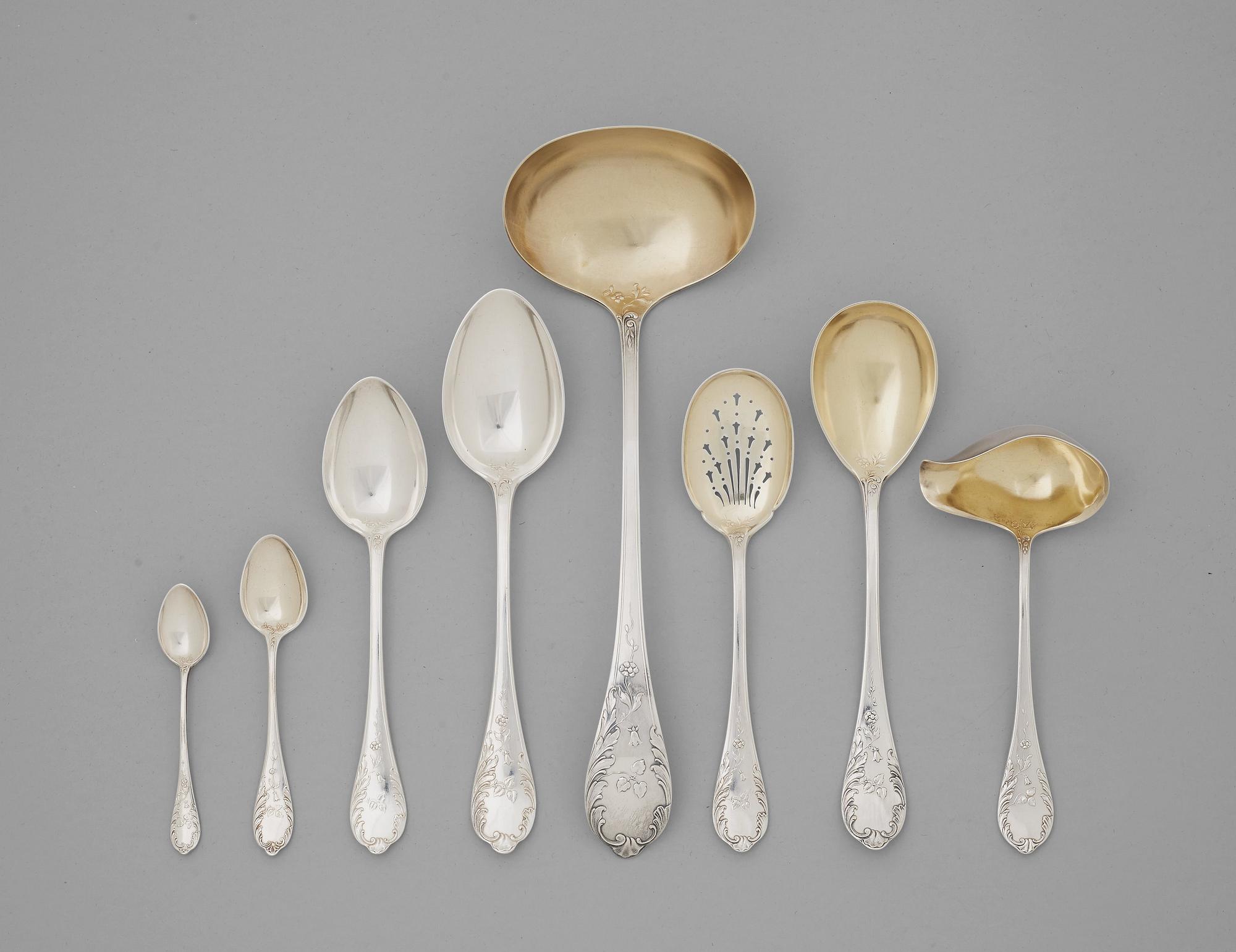 WA Bolin, bestickuppsättning modell "C", 181 delar, silver, Stockholm  1918-1938.