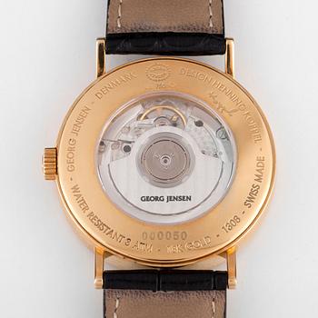 A Henning Koppel 18k gold automatic watch, design nr 1308.