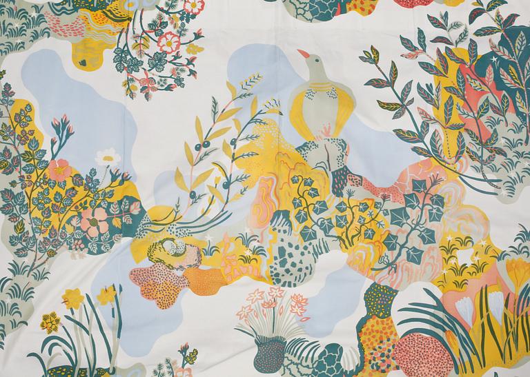 GARDINER, ett par, bomull, "Anakreon", Josef Frank, Svenskt Tenn, 1900-talets fjärde kvartal.