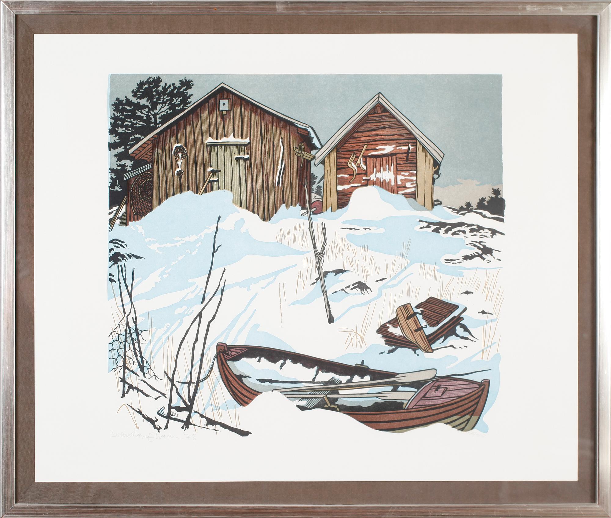 SVENOLOV EHRÉN, färglitografi, signerad, daterad -78 och numrerad 95/310.