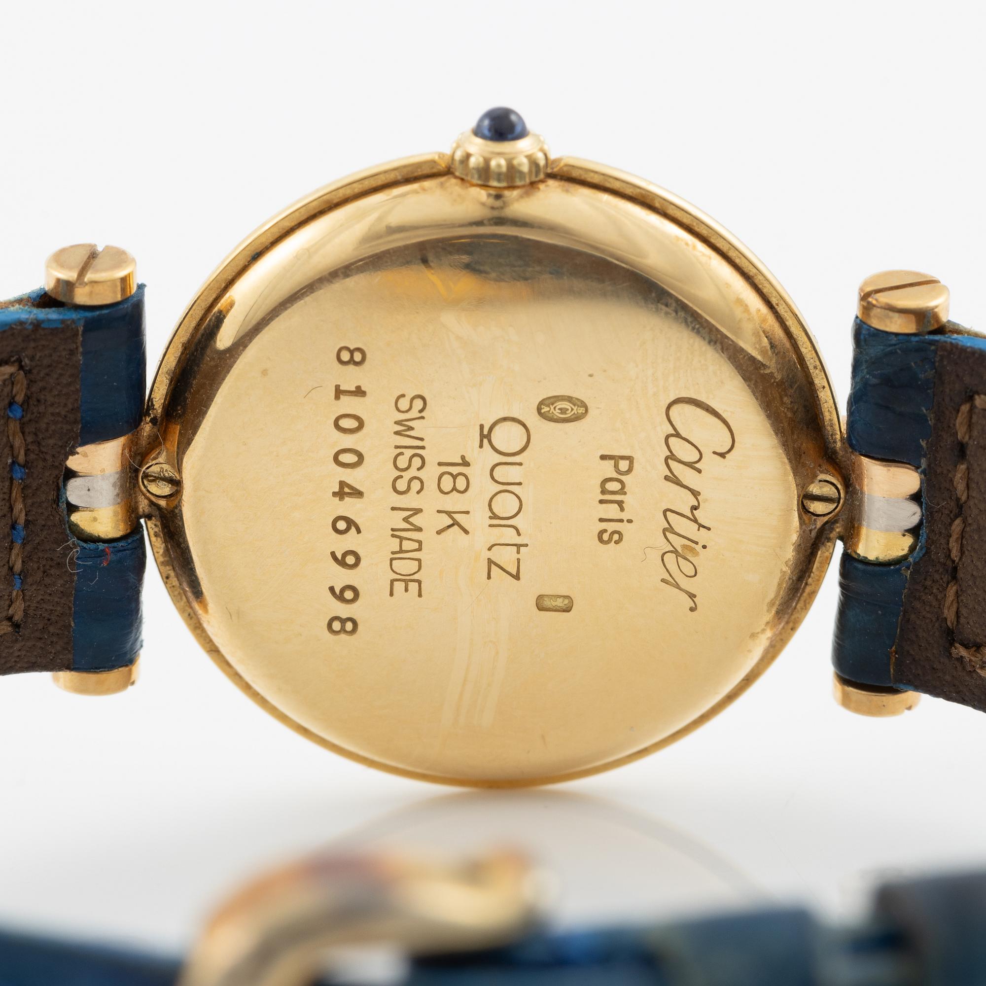 Cartier, Vendôme, "Trinity", wristwatch, 24 mm.