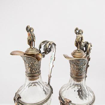 Vinkannor/karaffer ett par 1900-talets början.