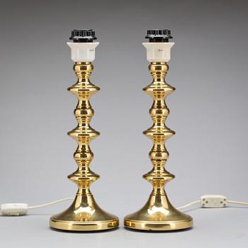 BORDSLAMPOR, ett par. 1900-talets andra hälft.