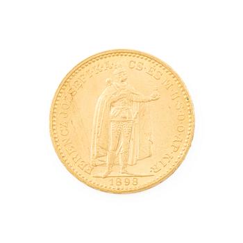 Gold coin, Hungary, 20 Korona, 1898.