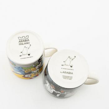 Muggar, 9 st, Moomin characters/Mumin, Arabia, Finland.