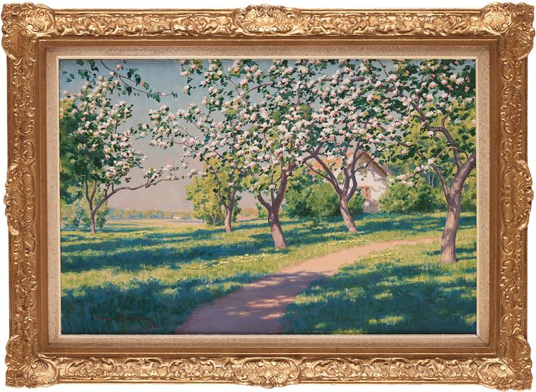 Johan Krouthén, Landskap med blommande fruktträd.