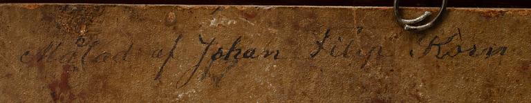 JOHAN PHILIP KORN, olja på pannå, osign.