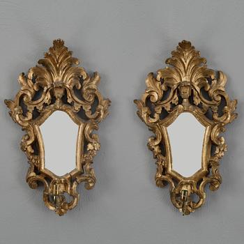 Barock · SPEGELLAMPETTER, ett par, Barock, 1700-tal.