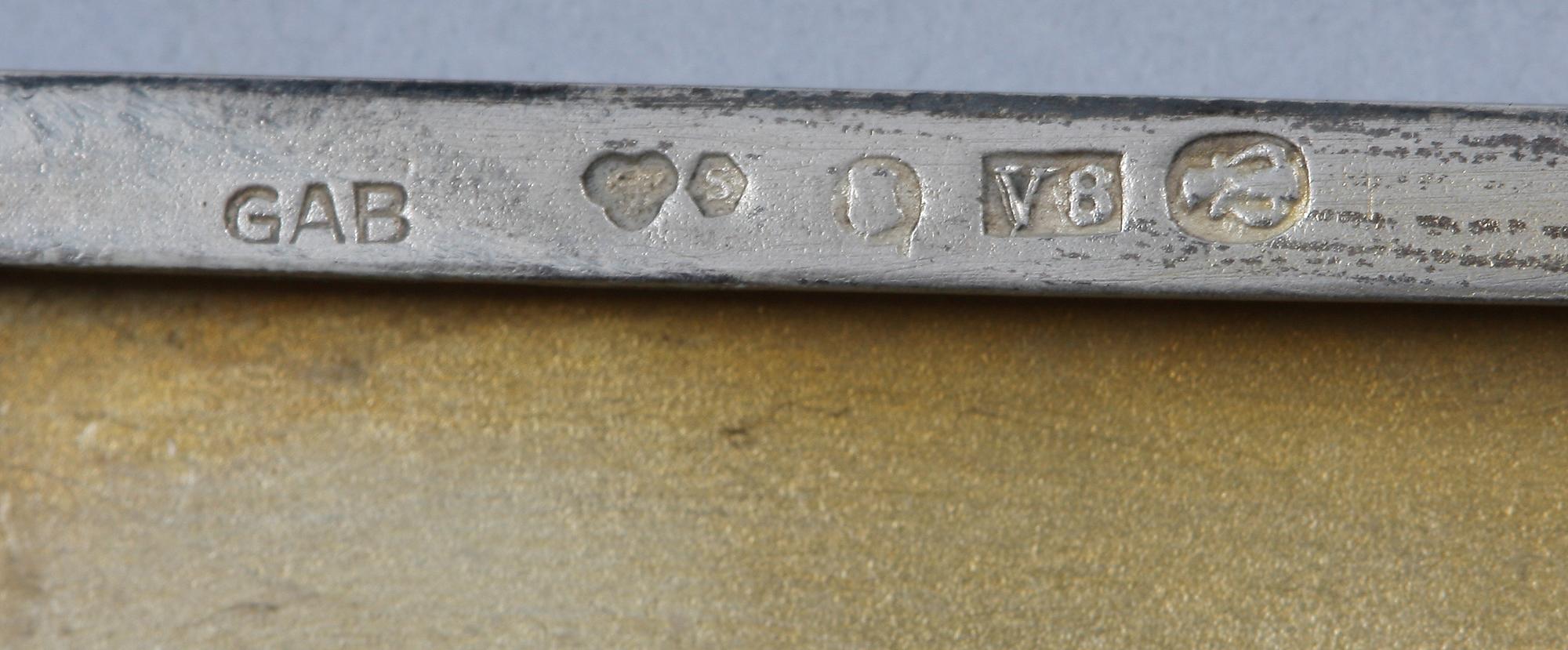PARTI SILVER, 7 delar, bla Danmark, Sverige, Italien. 1900-talets mitt/senare del.