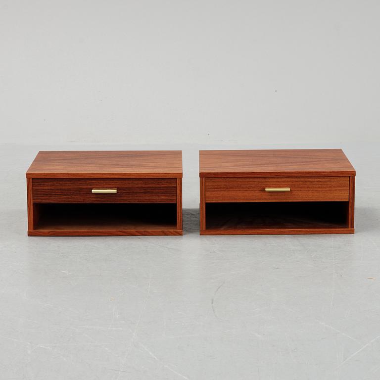 A pair of rosewood veneered coffee tables, 1960's/70's.