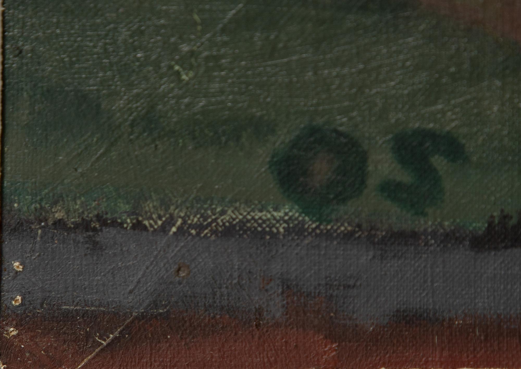 Olle Skagerfors, oil on canvas laid on panel, signed wit monogram.